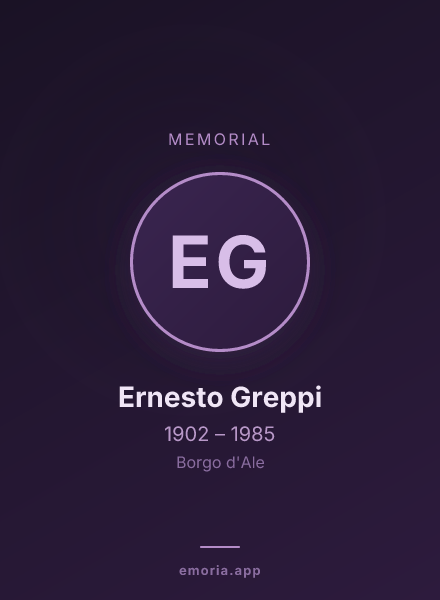 Memorial portrait of Ernesto Greppi