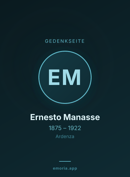 Gedenkportrait von Ernesto Manasse