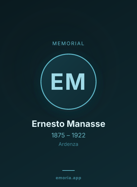 Memorial portrait of Ernesto Manasse