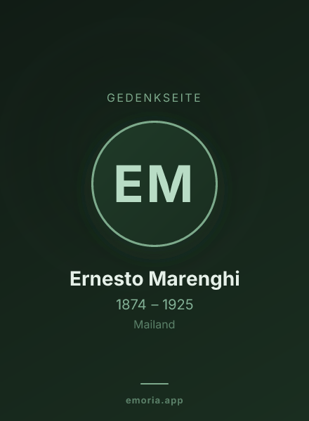 Gedenkportrait von Ernesto Marenghi