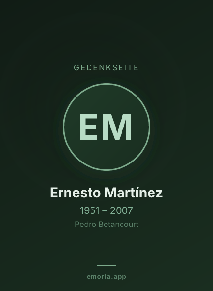 Gedenkportrait von Ernesto Martínez