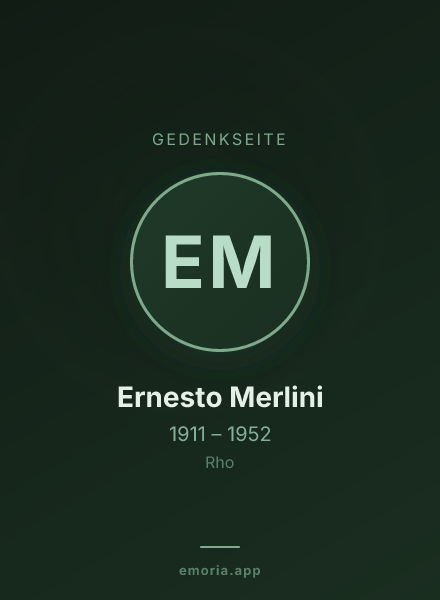 Gedenkportrait von Ernesto Merlini