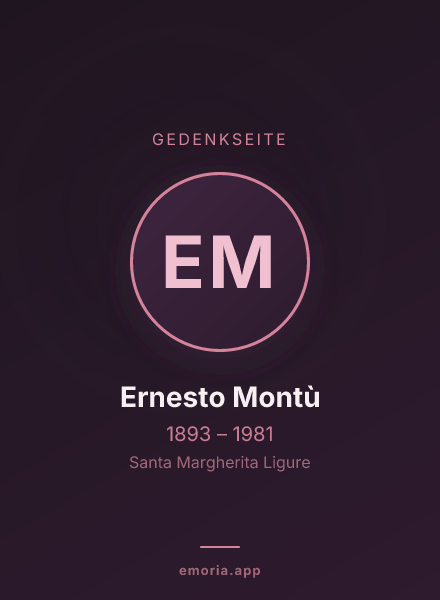 Gedenkportrait von Ernesto Montù
