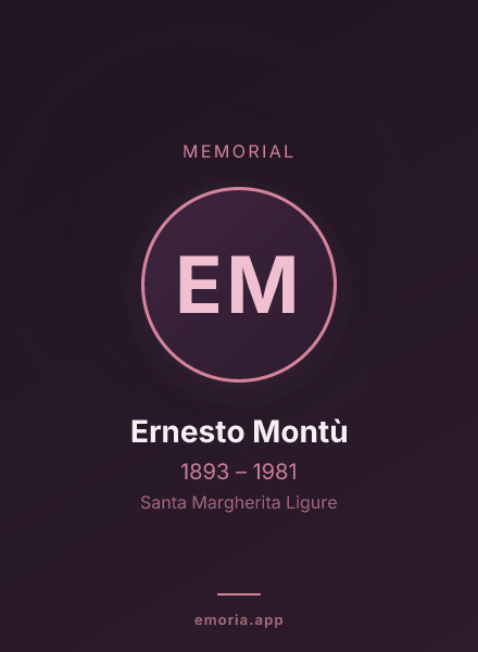 Memorial portrait of Ernesto Montù