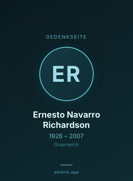 Gedenkportrait von Ernesto Navarro Richardson
