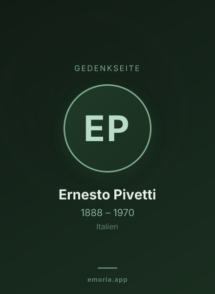 Gedenkportrait von Ernesto Pivetti
