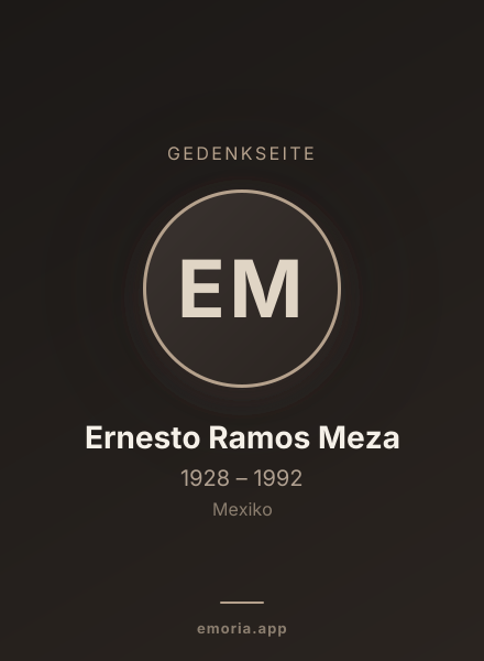 Gedenkportrait von Ernesto Ramos Meza