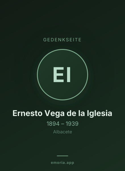Gedenkportrait von Ernesto Vega de la Iglesia