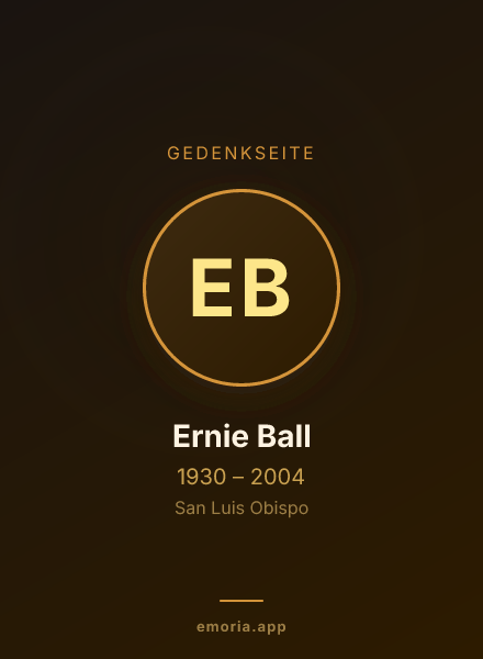 Gedenkportrait von Ernie Ball