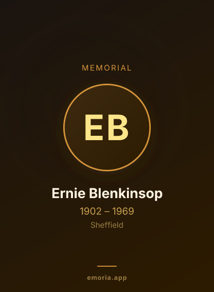Memorial portrait of Ernie Blenkinsop