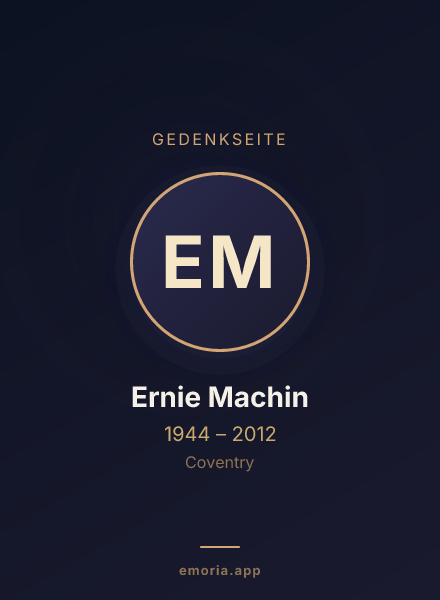 Gedenkportrait von Ernie Machin