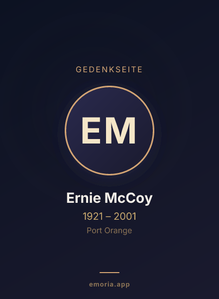 Gedenkportrait von Ernie McCoy