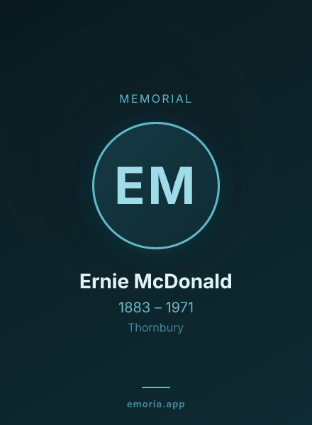 Memorial portrait of Ernie McDonald