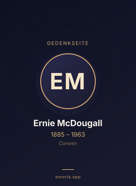 Gedenkportrait von Ernie McDougall