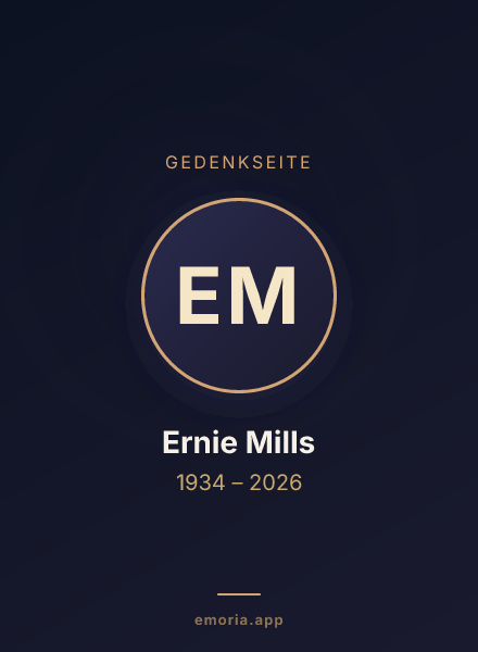 Gedenkportrait von Ernie Mills