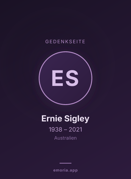 Gedenkportrait von Ernie Sigley
