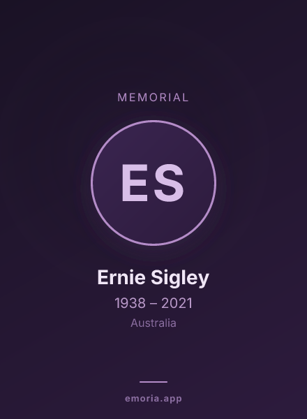 Memorial portrait of Ernie Sigley