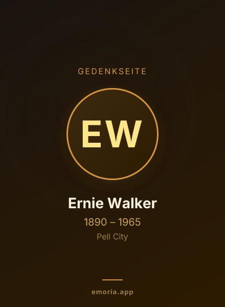 Gedenkportrait von Ernie Walker