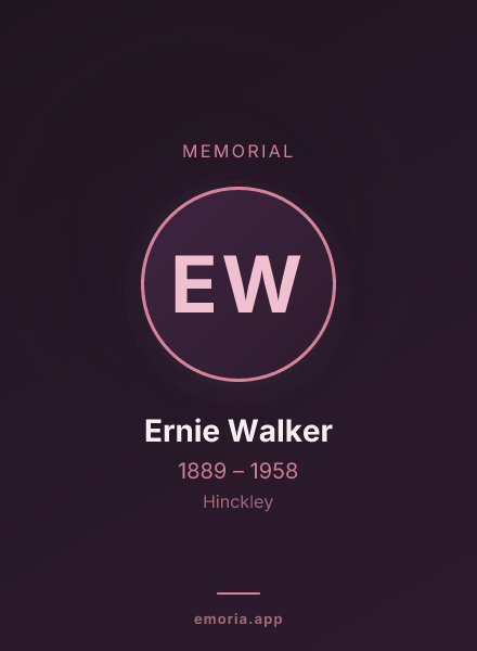 Memorial portrait of Ernie Walker