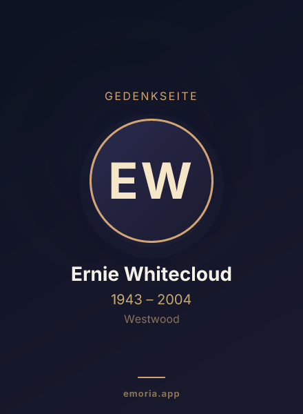 Gedenkportrait von Ernie Whitecloud