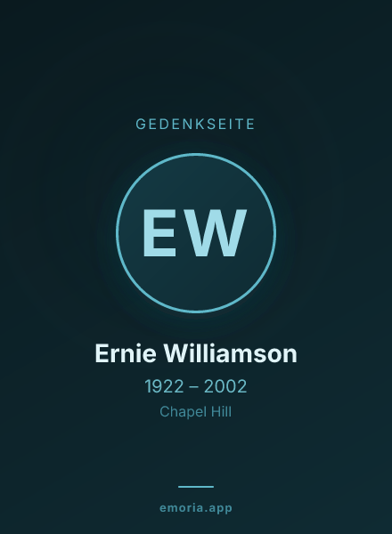 Gedenkportrait von Ernie Williamson