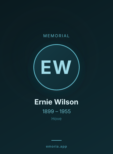 Memorial portrait of Ernie Wilson