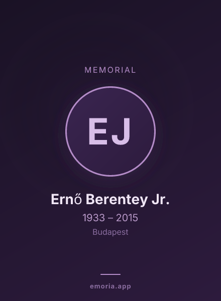 Memorial portrait of Ernő Berentey Jr.