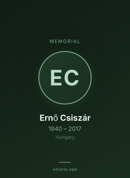 Memorial portrait of Ernő Csiszár