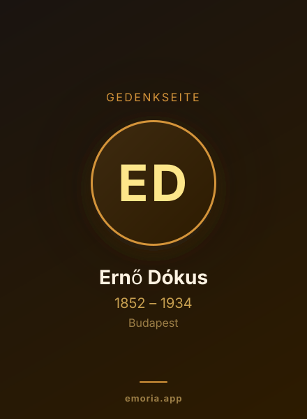 Gedenkportrait von Ernő Dókus