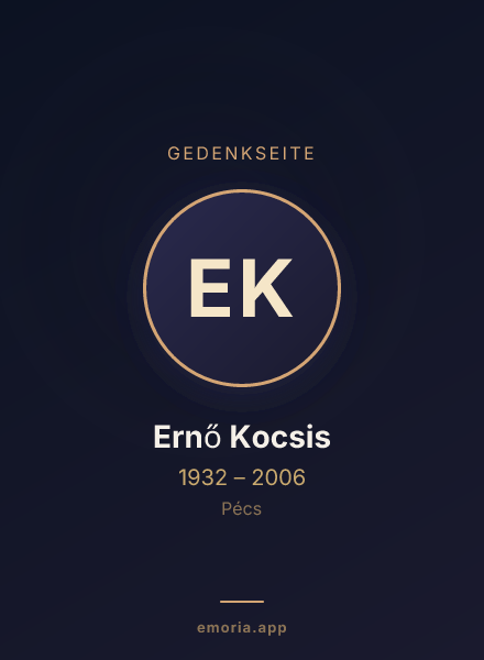 Gedenkportrait von Ernő Kocsis