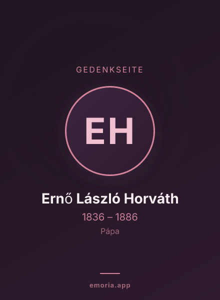 Gedenkportrait von Ernő László Horváth