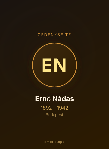 Gedenkportrait von Ernő Nádas