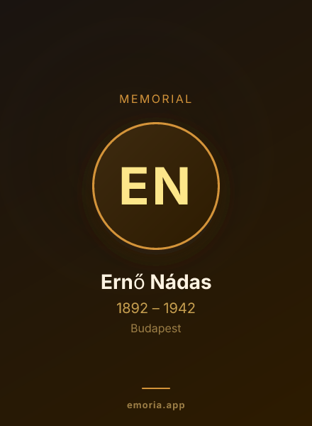 Memorial portrait of Ernő Nádas