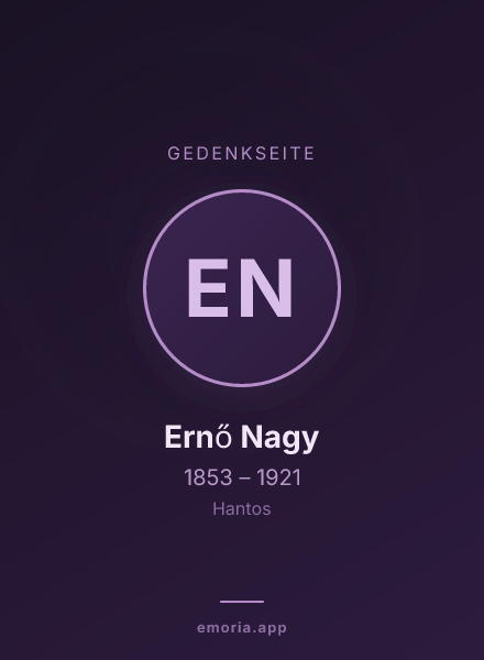 Gedenkportrait von Ernő Nagy