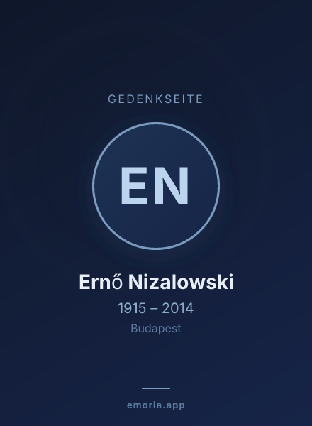 Gedenkportrait von Ernő Nizalowski