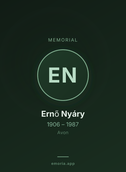 Memorial portrait of Ernő Nyáry