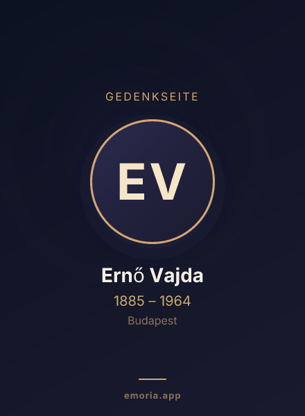 Gedenkportrait von Ernő Vajda