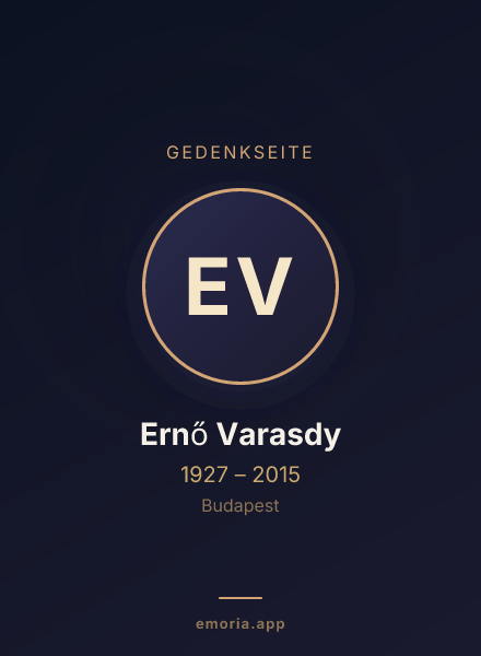 Gedenkportrait von Ernő Varasdy