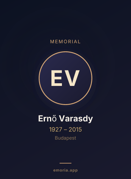 Memorial portrait of Ernő Varasdy