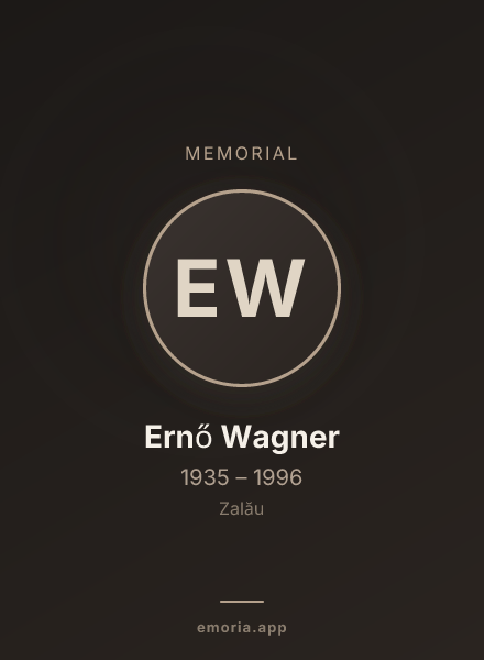 Memorial portrait of Ernő Wagner