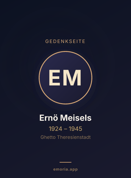 Gedenkportrait von Ernö Meisels