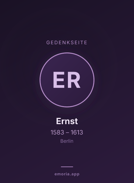 Gedenkportrait von Ernst
