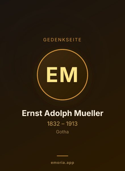 Gedenkportrait von Ernst Adolph Mueller