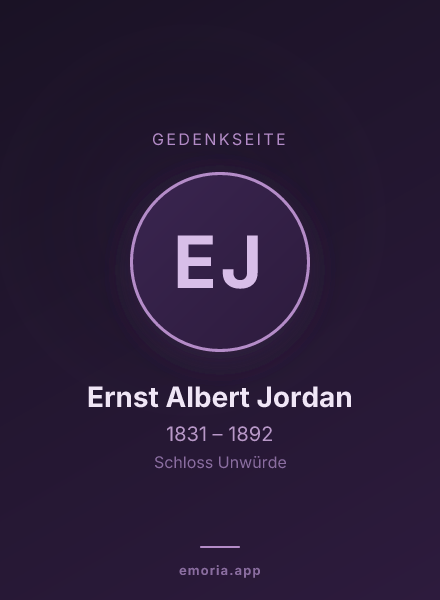 Gedenkportrait von Ernst Albert Jordan