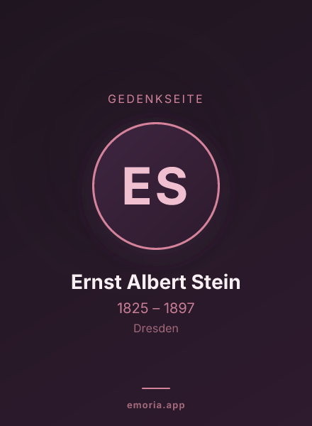 Gedenkportrait von Ernst Albert Stein
