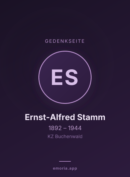 Gedenkportrait von Ernst-Alfred Stamm