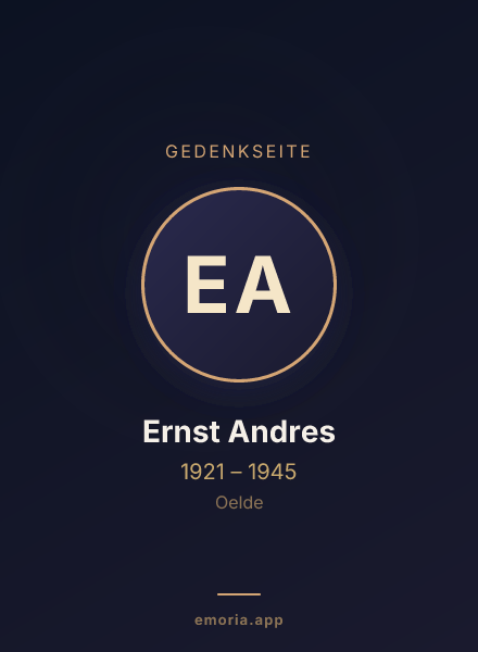 Gedenkportrait von Ernst Andres