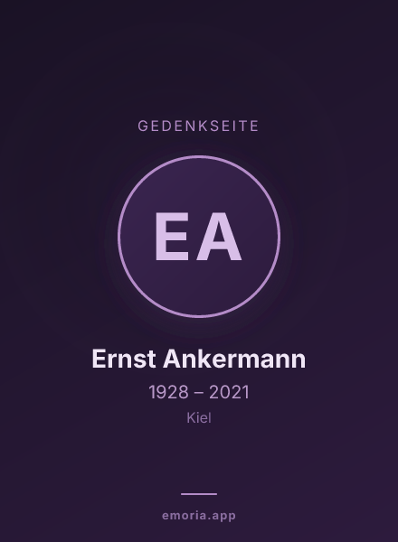 Gedenkportrait von Ernst Ankermann