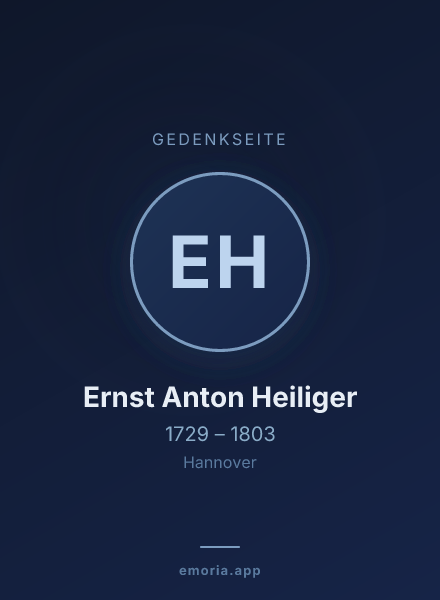 Gedenkportrait von Ernst Anton Heiliger