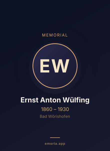 Memorial portrait of Ernst Anton Wülfing